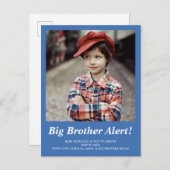 Blue Big Brother Foto Pregnancy Ankündigung (Vorne/Hinten)