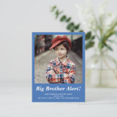 Blue Big Brother Foto Pregnancy Ankündigung (Stehend Vorderseite)