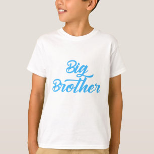 Blue Big Brother Geschwisttypografie T-Shirt