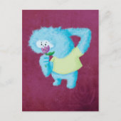 Blue Big Furry Monster Postkarte (Vorderseite)