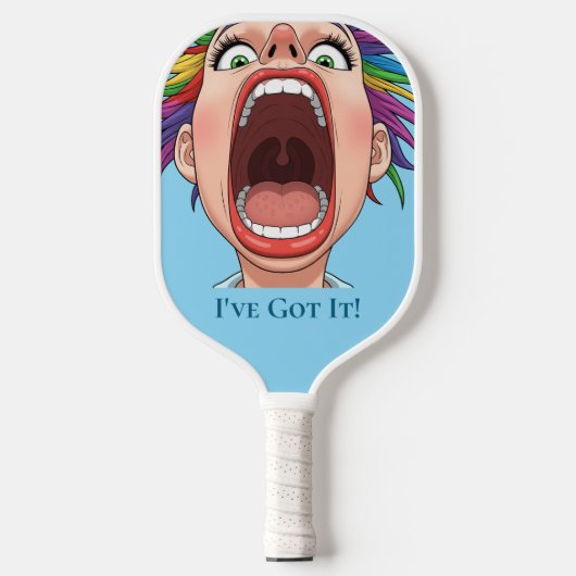 Blue Big Mouth Pickleball Schläger (Vorderseite)