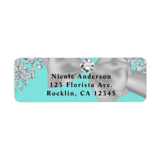 Blue Big White Bow Diamonds Brautparty (Vorne)