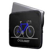 Blue Bike auf Black Laptopschutzhülle (Vorderseite Links)