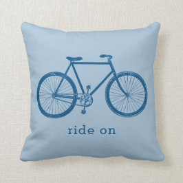 Blue Bike Cycling Geschenk Kissen