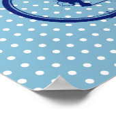 Blue Bike Dots Poster (Ecke)