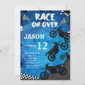 Blue Bike Geburtstagseinladung Einladung (Vorderseite)