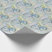 Blue Bike mit Daisies Geschenkpapier (Ecke)