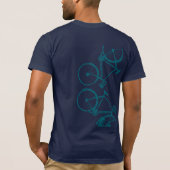 Blue Bikes Cooles Biking Inspiriert T-Shirt (Rückseite)