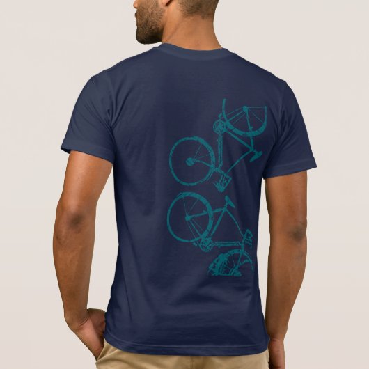 Blue Bikes Cooles Biking Inspiriert T-Shirt (Rückseite)