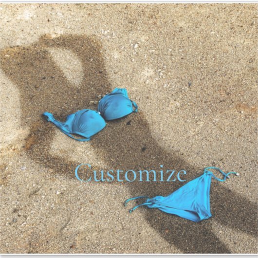 Blue Bikini Beach Sand Thunder_Cove Aufkleber (Vorderseite)