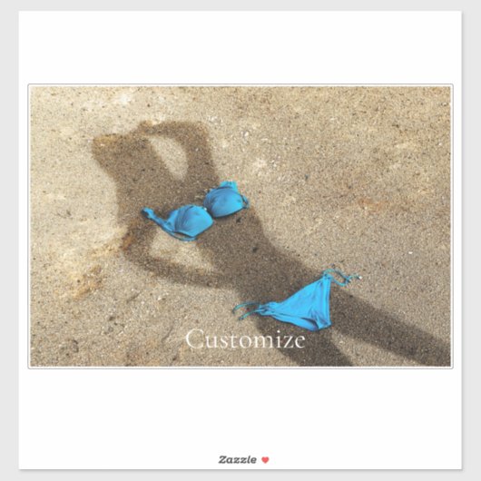 Blue Bikini Beach Sand Thunder_Cove Aufkleber (Blatt)