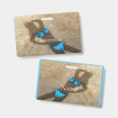 Blue Bikini Beach Sand Thunder_Cove Ausweis (Vorder- & Rückseite)