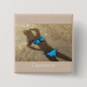 Blue Bikini Beach Sand Thunder_Cove Button (Vorderseite)