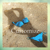 Blue Bikini Beach Sand Thunder_Cove Fensteraufkleber (Blatt 3)