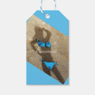 Blue Bikini Beach Sand Thunder_Cove Geschenkanhänger