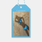 Blue Bikini Beach Sand Thunder_Cove Geschenkanhänger (Rückseite)