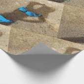 Blue Bikini Beach Sand Thunder_Cove Geschenkpapier (Ecke)