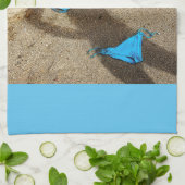 Blue Bikini Beach Sand Thunder_Cove Geschirrtuch (Gefaltet)