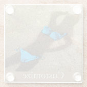 Blue Bikini Beach Sand Thunder_Cove Glasuntersetzer (Rückseite)