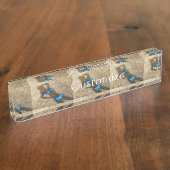 Blue Bikini Beach Sand Thunder_Cove Namensplakette (Seite)