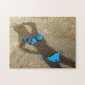 Blue Bikini Beach Sand Thunder_Cove Puzzle (Horizontal)