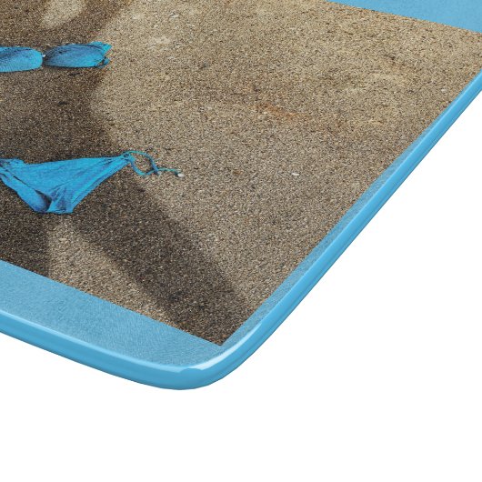 Blue Bikini Beach Sand Thunder_Cove Schneidebrett (Ecke)
