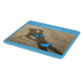 Blue Bikini Beach Sand Thunder_Cove Schneidebrett (Ecke)