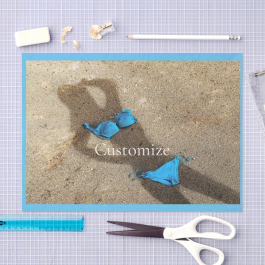 Blue Bikini Beach Sand Thunder_Cove Seidenpapier (Handwerk)