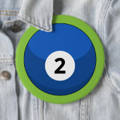 Blue Billiard Ball Nummer Zwei Button (Beispiel)