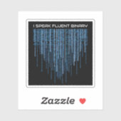 Blue Binary Code Aufkleber (Blatt)