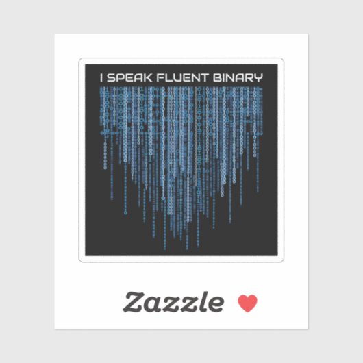 Blue Binary Code Aufkleber (Blatt)