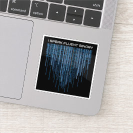 Blue Binary Code Aufkleber