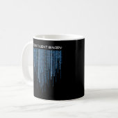 Blue Binary Code Kaffeetasse (Vorderseite Links)