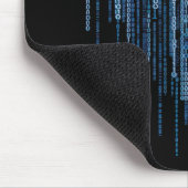 Blue Binary Code Mousepad (Ecke)