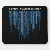 Blue Binary Code Mousepad (Vorne)