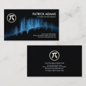 Blue Binary Code Sound Wave Data Scientist Visitenkarte (Vorne/Hinten)
