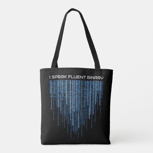 Blue Binary Code Tasche (Rückseite)