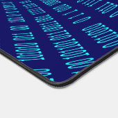 Blue Binary Tunnel Data Stream Concept Schreibtischunterlage (Ecke)