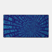 Blue Binary Tunnel Data Stream Concept Schreibtischunterlage (Vorderseite)