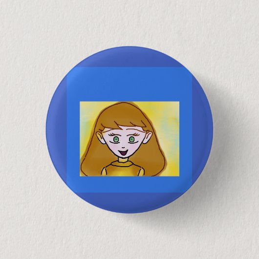Blue Bingo Anime Button (Vorderseite)