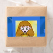 Blue Bingo Anime Niedlich Geometric Label (Insitu)