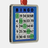 Blue BINGO Card | BINGO Lover's Geschenk Weihnacht Ornament Aus Metall (Rechts)