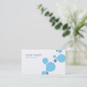 Blue Bio Business Card Visitenkarte (Stehend Vorderseite)