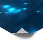 Blue Biolumineszenz Beach & Palmen Poster (Ecke)