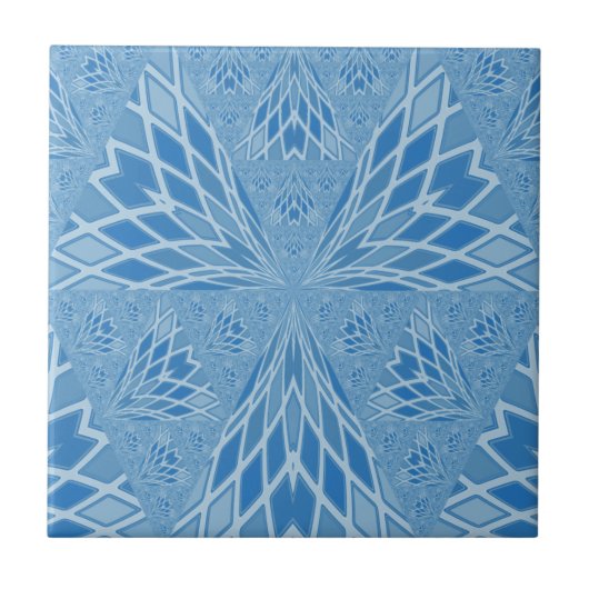 Blue Bird Abstrakte Keramik Tile Fliese (Vorderseite)
