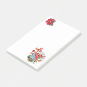Blue Bird and Cherry Post-it Notes Klebezettel (angewinkelt)