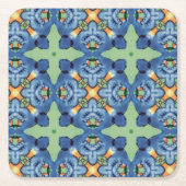 Blue Bird Arabesque Paper Untersetzer (Vorderseite)