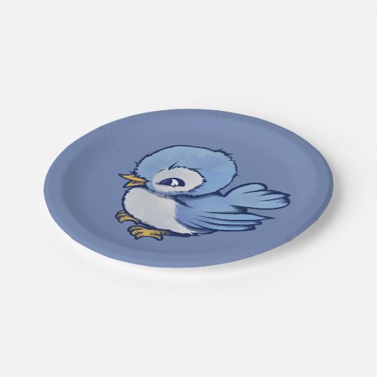Blue Bird Art Bird Lovers Bluebird Bird Watching Pappteller (Schrägansicht)