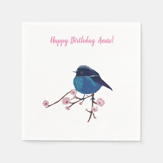 Blue Bird Art Serviette (Vorderseite)