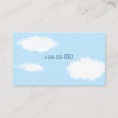 Blue Bird auf einer Baumzweigung mit Cloudy Sky Visitenkarte (Rückseite)